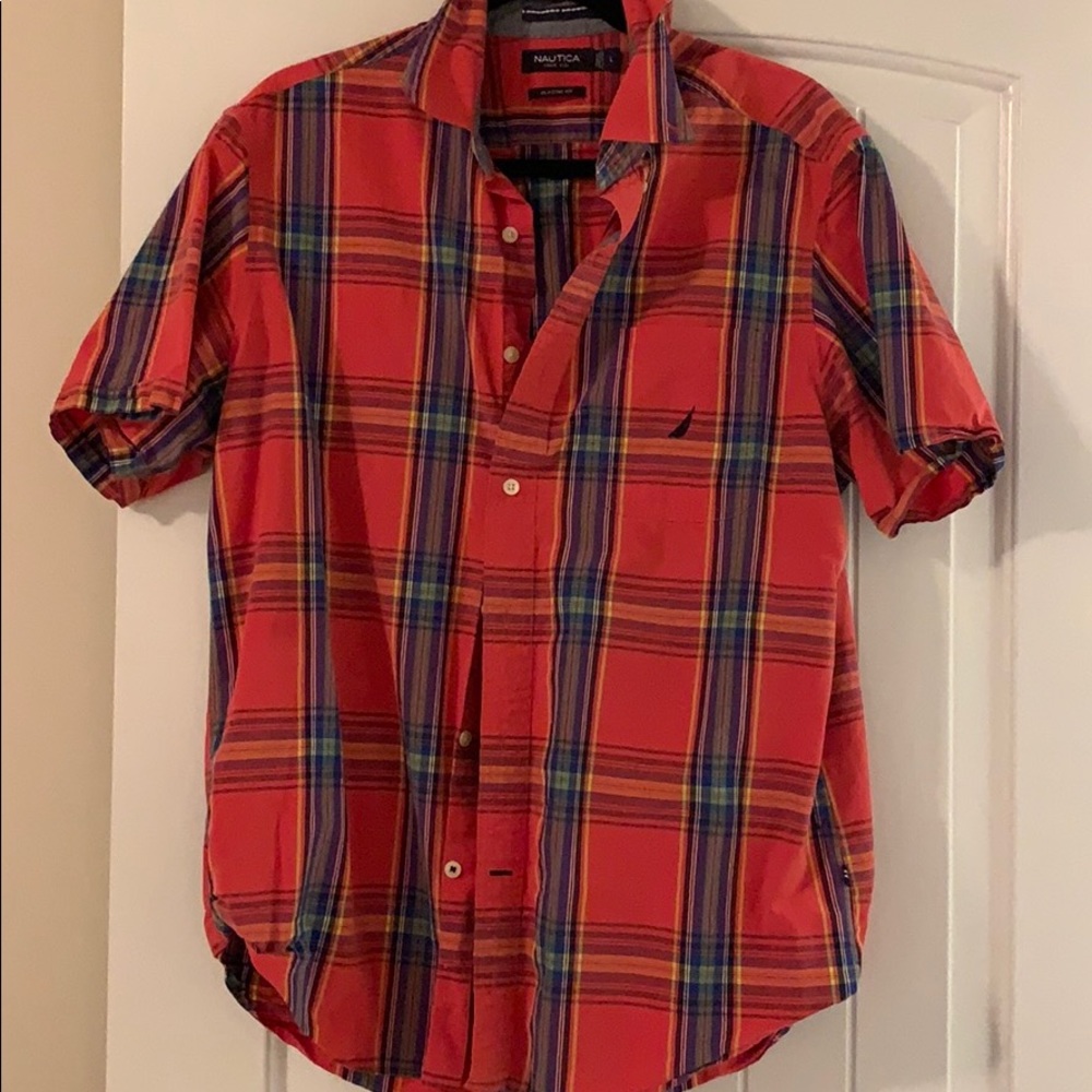 summer colors - short sleeve button down